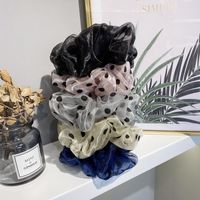 Korean New Fashion Lace Mesh Yarn Wave Point Cheap Scrunchies Wholesale main image 5