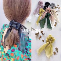 Korean New Fashion Bow Ribbon Streamer Wholesale Scrunchies main image 1