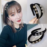 Korean New Fashion Simple Alloy Diamond Box Fine-edged Cheap Headband Wholesale main image 2