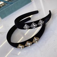 Korean New Fashion Simple Alloy Diamond Box Fine-edged Cheap Headband Wholesale main image 5