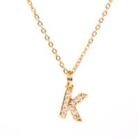 Mode Lettre Acier Inoxydable Diamant Collier main image 5