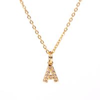 Mode Lettre Acier Inoxydable Diamant Collier main image 6