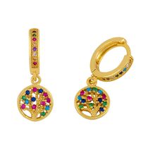 New Fashion Eye Earrings With Colored Diamond Earrings Wholesale sku image 2