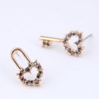 Korean Fashion Sweet Ol Concise Key Lock Asymmetric Earrings Yiwu Nihaojewelry Wholesale sku image 1