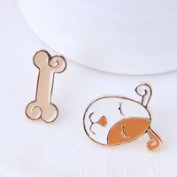 Korean Fashion Sweet Dog Bone Asymmetric Earrings Yiwu Nihaojewelry Wholesale main image 3
