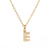 Fashion Letter Stainless Steel Diamond Necklace sku image 8