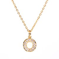 Fashion Letter Stainless Steel Diamond Necklace sku image 24