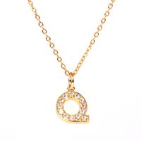 Fashion Letter Stainless Steel Diamond Necklace sku image 13