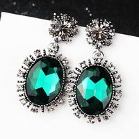 Fashion Retro Baroque Gorgeous Gems Exaggerated Earrings Yiwu Nihaojewelry Wholesale sku image 4