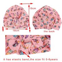 Children&#39;s Swimming Cap Bowknot Hat Good Elasticity Solid Color Printing Baby Swimming Cap main image 5