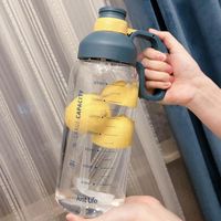 Plastic Water Cup With Scale Female Large Capacity 1.8l Portable Water Bottle Straw Space Cup Outdoor Sports Bottle main image 2