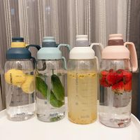 Plastic Water Cup With Scale Female Large Capacity 1.8l Portable Water Bottle Straw Space Cup Outdoor Sports Bottle main image 5