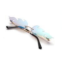 Fashionable Flame Reflective Sunglasses Dazzling Colors Fireworks Female Party Bar Sunglasses New Metal Glasses main image 5
