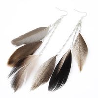 Korean Fashion Elegant Feather Earrings Yiwu Nihaojewelry Wholesale sku image 1