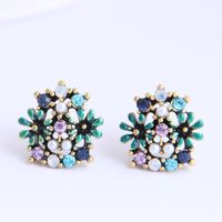 Korean Fashion Sweet Simple Small Chrysanthemum Earrings Yiwu Nihaojewelry Wholesale sku image 1