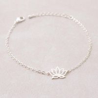 Elegant Lotus Bracelet Alloy Plating Lotus Flower Pendant Bracelet Anklet Wholesale main image 6