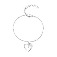 De Souhaits  Vente Chaude Coeur Coeur De Coeur De Pêche Bracelet Or Et Argent Couleur Animal Tête De Cheval Pendentif Bracelet Cheville main image 6