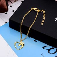 Peach Heart Bracelet Gold And Silver Animal Horse Head Pendant Bracelet Anklet Wholesale main image 5