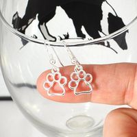 New Fashion Animal Cat Dog Footprints Ears Earrings Hollow Cat Claw Dog Claw Earrings Wholesale main image 4