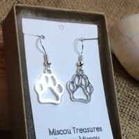 New Fashion Animal Cat Dog Footprints Ears Earrings Hollow Cat Claw Dog Claw Earrings Wholesale main image 5