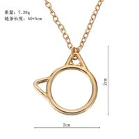 Cute Hollow Cat Pendant Necklace Environmental Protection Alloy Plating Gold Silver Kitten Necklace main image 6