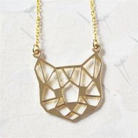 Hollow Cat Pendant Necklace Plating Gold Silver Animal Kitten Necklace Clavicle Chain Wholesale main image 6