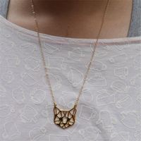 Hollow Cat Pendant Necklace Plating Gold Silver Animal Kitten Necklace Clavicle Chain Wholesale main image 4