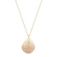 Marine Life Scallop Conch Shell Pendant Necklace Gold And Silver Female Clavicle Chain Wholesale main image 2