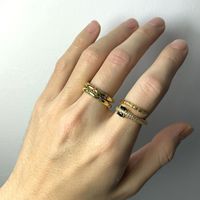 خاتم أفعواني الشخصية الإبداعية الأوروبية والأمريكية ، خاتم أفعواني ، حلقة أفعوانية مفتوحة ، خاتم الماس Rij33 main image 6