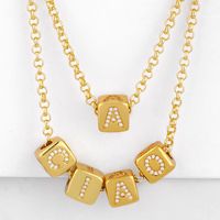 New Fashion Necklace 26 English Alphabet Necklace Diy Alphabet Necklace Wholesale main image 1