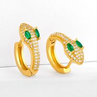 Earrings 2021 الأقراط الأوروبية والأمريكية عبر الحدود نفس الأقراط على شكل ثعبان مزاج الشخصية مسمار الماس Ers83 main image 1