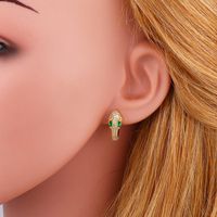 Earrings 2021 الأقراط الأوروبية والأمريكية عبر الحدود نفس الأقراط على شكل ثعبان مزاج الشخصية مسمار الماس Ers83 main image 6