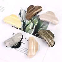 Korean Marble Retro Medium Plate Hair Clip Grasp Wood Grain Acrylic Cheap Hair Accessories Wholesale main image 3