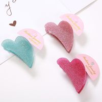Korean Gold Powder Candy Color Acrylic Hair Clip Love Grab Clip Hair Clip Wholesale main image 3