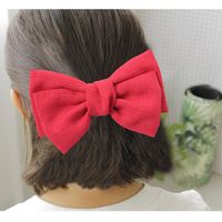 Knotted Bow Hair Clip Wild Fabric Knotted Spring Clip Burlap Cheap Top Clip Hair Accessories main image 2