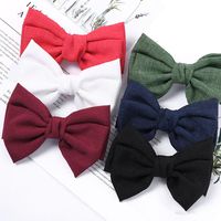 Knotted Bow Hair Clip Wild Fabric Knotted Spring Clip Burlap Cheap Top Clip Hair Accessories main image 5