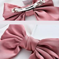 Silk Double Satin Oversized Bow Hair Clip Top Clip Hair Accessories Fabric Cheap Spring Clip main image 4