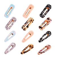 Acetate Hair Clip Marble Effect Acrylic Sheet Cheap Hair Accessories Wholesale main image 2