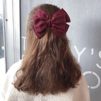 New Tencel Velvet Bow Hair Clip Fashion Korean Hairpin Cheap Spring Clip main image 2