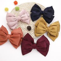 Nuevo Tencel Velvet Bow Hair Clip Moda Coreana Horquilla Cheap Spring Clip main image 5