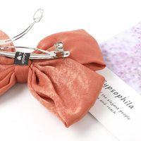 New Tencel Velvet Bow Hair Clip Fashion Korean Hairpin Cheap Spring Clip main image 4