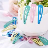 Spray Paint Colorful Water Drop Clip Bb Clip Colorful Edge Clip Set Drip Oil Cheap Hair Clip Wholesale main image 5