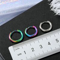 Color Retention Colorful Stainless Steel Ear Buckle Wild Earrings Wholesale main image 3