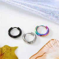 Color Retention Colorful Stainless Steel Ear Buckle Wild Earrings Wholesale main image 5