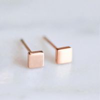 Korean New Square Jewelry Simple Stainless Steel Geometric Square Earrings main image 4