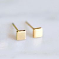 Korean New Square Jewelry Simple Stainless Steel Geometric Square Earrings main image 5