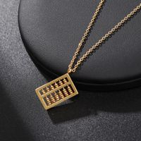 New Fashion Abacus Necklace Stainless Steel Pendant Wholesale main image 1