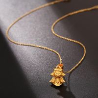 New Fashion Simple Cute Angel Baby Pendant Female Necklace Wholesale main image 3
