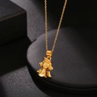 New Fashion Simple Cute Angel Baby Pendant Female Necklace Wholesale main image 4
