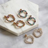 New Heart Color Diamond Earrings Alloy Earrings Wholesale main image 6
